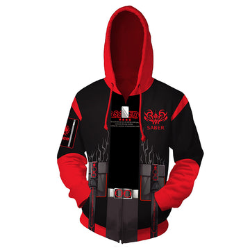 Fate/Stay Night Heaven's Feel Sudadera Altria Pendragon Alter Cosplay Sudadera con Cremallera Unisex